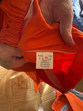 Camisa de trabajo El Corte Inglés naranja Talla L