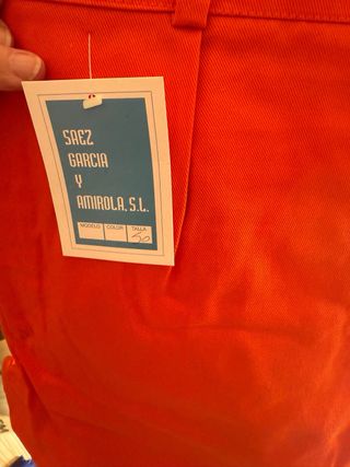 Camisa de trabajo El Corte Inglés naranja Talla L