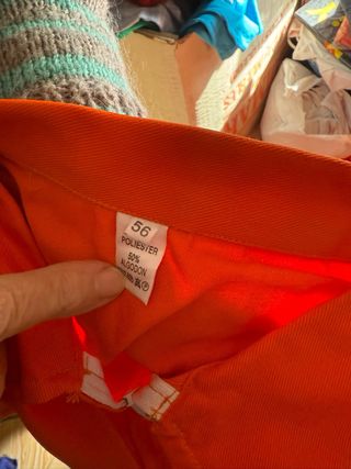 Camisa de trabajo El Corte Inglés naranja Talla L