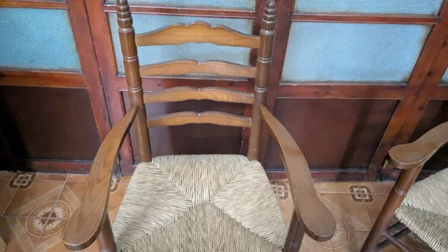 Butaca rústica madera y yute