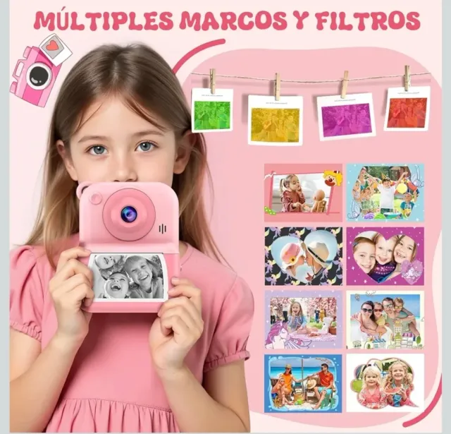 NUEVA‼️Cámara Fotos Instantánea Rosa HD