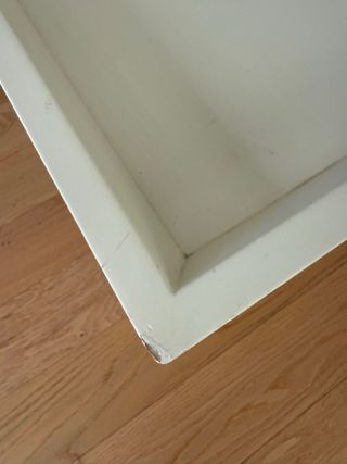 Tavolo da centro in legno massello bianco - beige