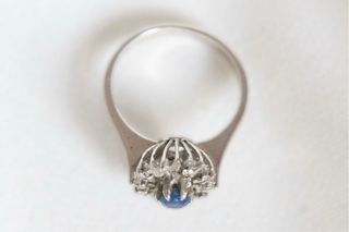 Anillo Oro 18k Zafiro y Diamantes