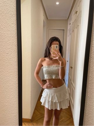 Top de brillantes plateado Ibiza Style