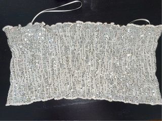 Top de brillantes plateado Ibiza Style