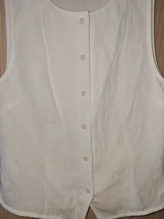 Chalecos Stradivarius Blanco y Negro Talla XS