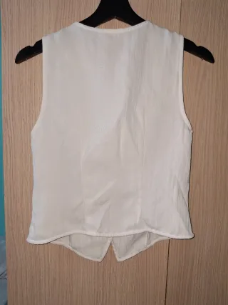 Chalecos Stradivarius Blanco y Negro Talla XS