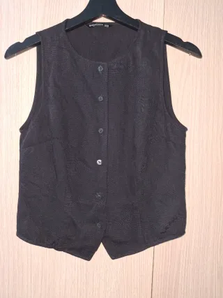 Chalecos Stradivarius Blanco y Negro Talla XS