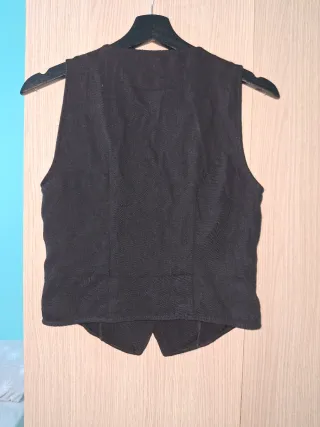 Chalecos Stradivarius Blanco y Negro Talla XS