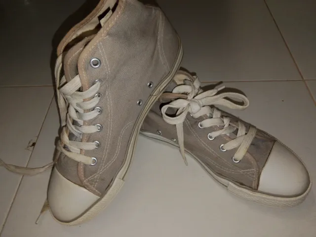 Bambas tipo Converse altas grises