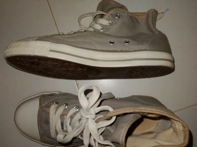 Bambas tipo Converse altas grises