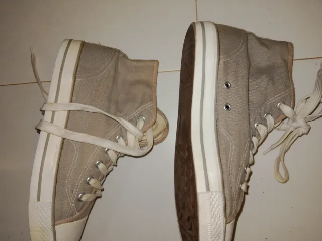 Bambas tipo Converse altas grises
