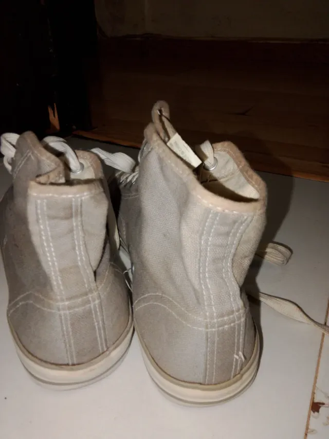 Bambas tipo Converse altas grises