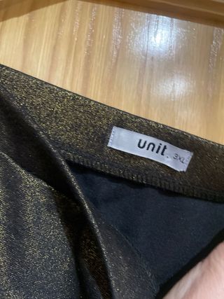 Mini Falda Fiesta Dorada Negra Talla 3XL ( lee )