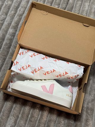Veja Campo Chromefree Piel Blanca Rosa Pálido