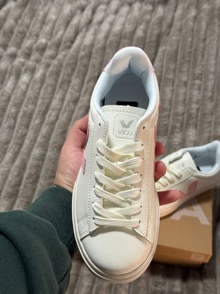 Veja Campo Chromefree Piel Blanca Rosa Pálido