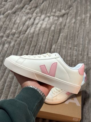 Veja Campo Chromefree Piel Blanca Rosa Pálido
