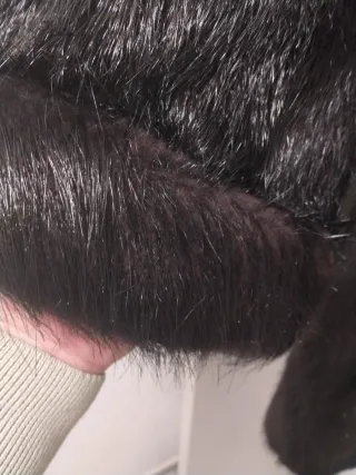 Chaquetón de piel negro