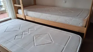 Litera con cama nido y 3 colchones Lufe