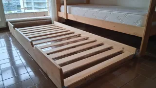 Litera con cama nido y 3 colchones Lufe