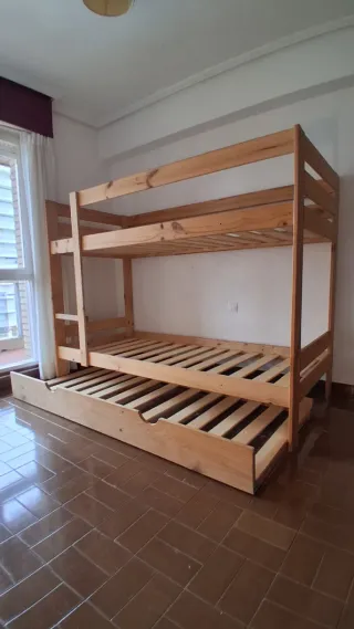 Litera con cama nido y 3 colchones Lufe