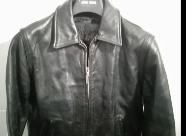 Giubbotto in pelle nera Chevignon