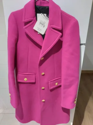 Abrigo fucsia lana Manteco Talla XS