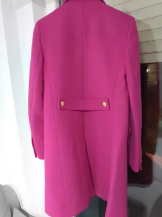 Abrigo fucsia lana Manteco Talla XS