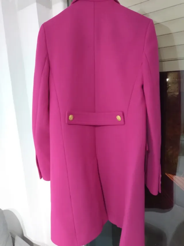 Abrigo fucsia lana Manteco Talla XS