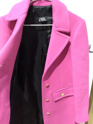 Abrigo fucsia lana Manteco Talla XS