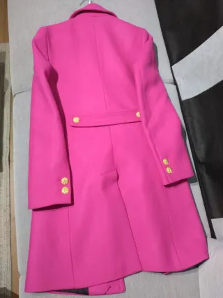 Abrigo fucsia lana Manteco Talla XS