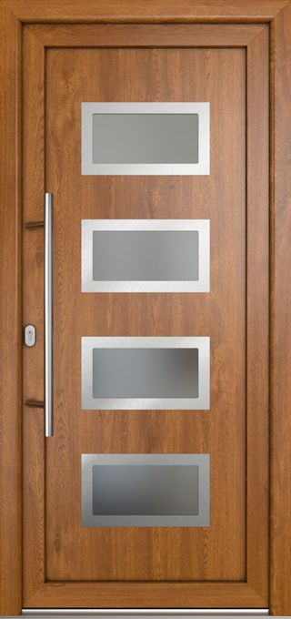 Puerta de entrada nueva con 4 cristales