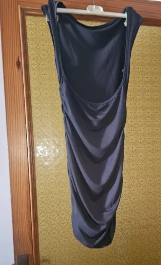 Vestido Escada gris sin espalda Talla S