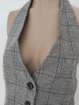 Chaleco de cuadros para mujer