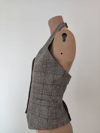 Chaleco de cuadros para mujer