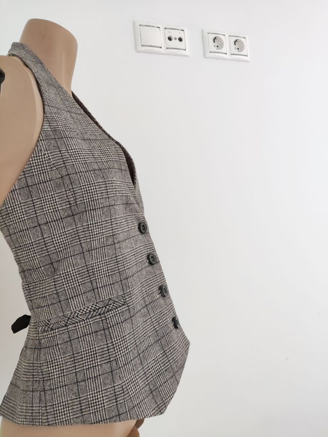 Chaleco de cuadros para mujer