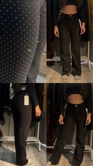 Pantalones vaqueros con pedrería