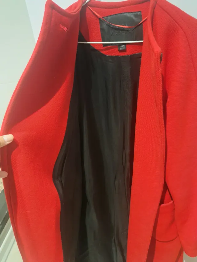 Abrigo Zara Lana Manteco Talla XS oversized ML