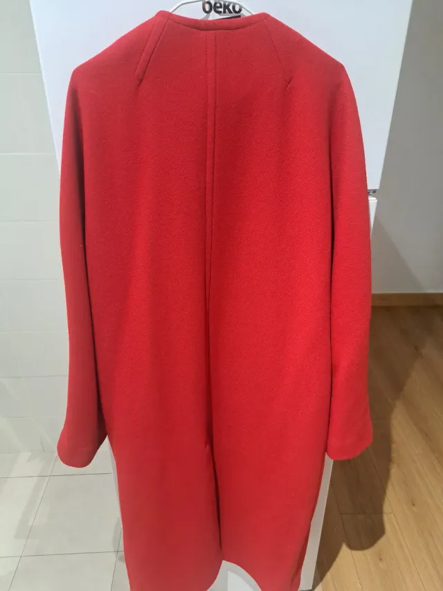 Abrigo Zara Lana Manteco Talla XS oversized ML