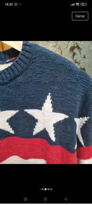 Jersey Hollister Lana talla S Bandera EEUU