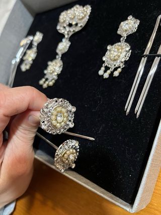 Aderezo fallera niña plata