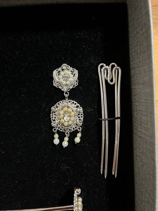 Aderezo fallera niña plata