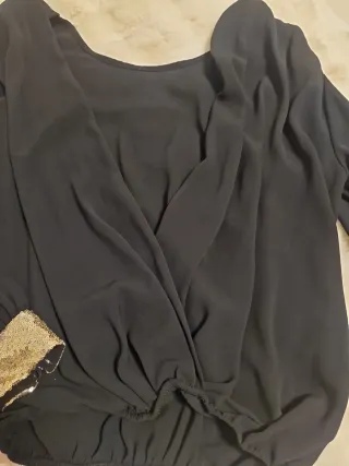 Camisa fiesta lentejuelas doradas