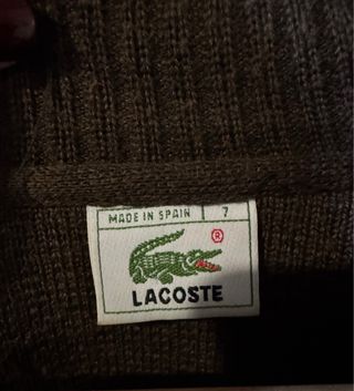 Chaqueta Lacoste ante y Punto Marrón