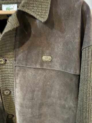 Chaqueta Lacoste ante y Punto Marrón