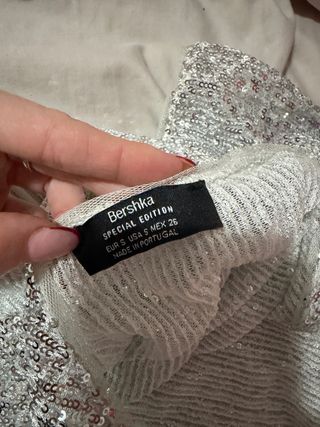 Camiseta lentejuelas plateada