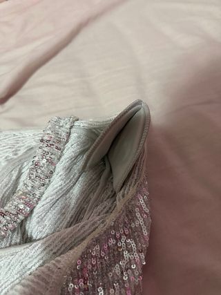 Camiseta lentejuelas plateada