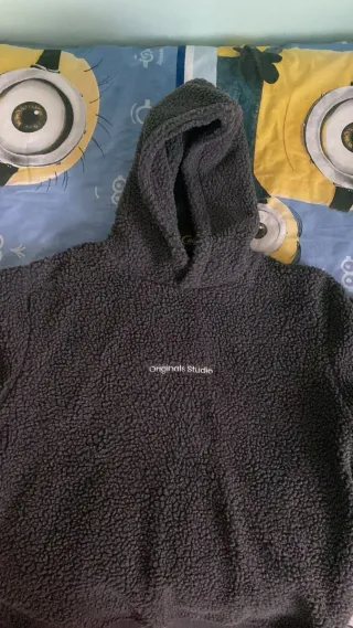 Sudadera Jack & Jones gris borreguito