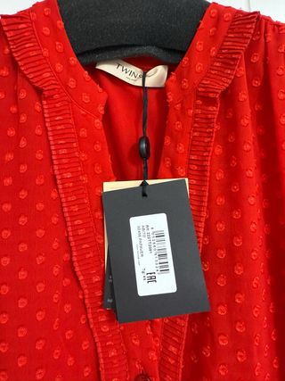 Vestido Twinset Rojo Talla 42 Nuevo