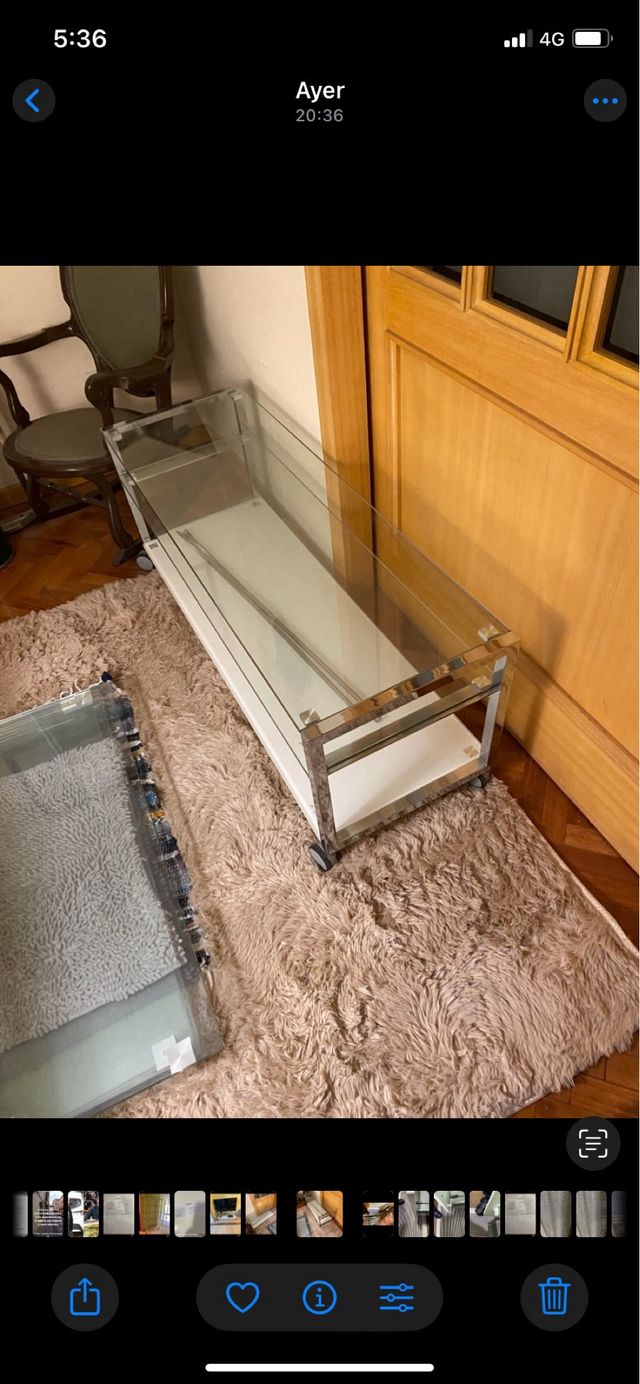 Mesa de centro acero y cristal